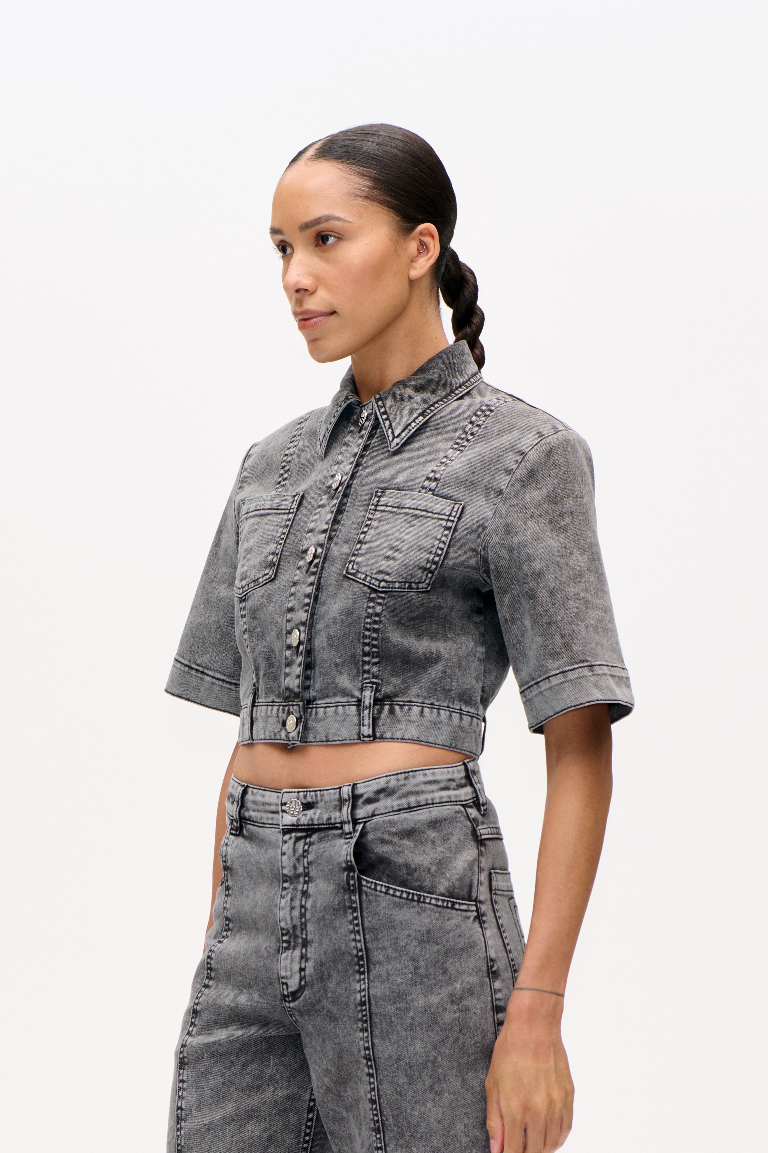 Majsa denimskjorte - Washed Black
